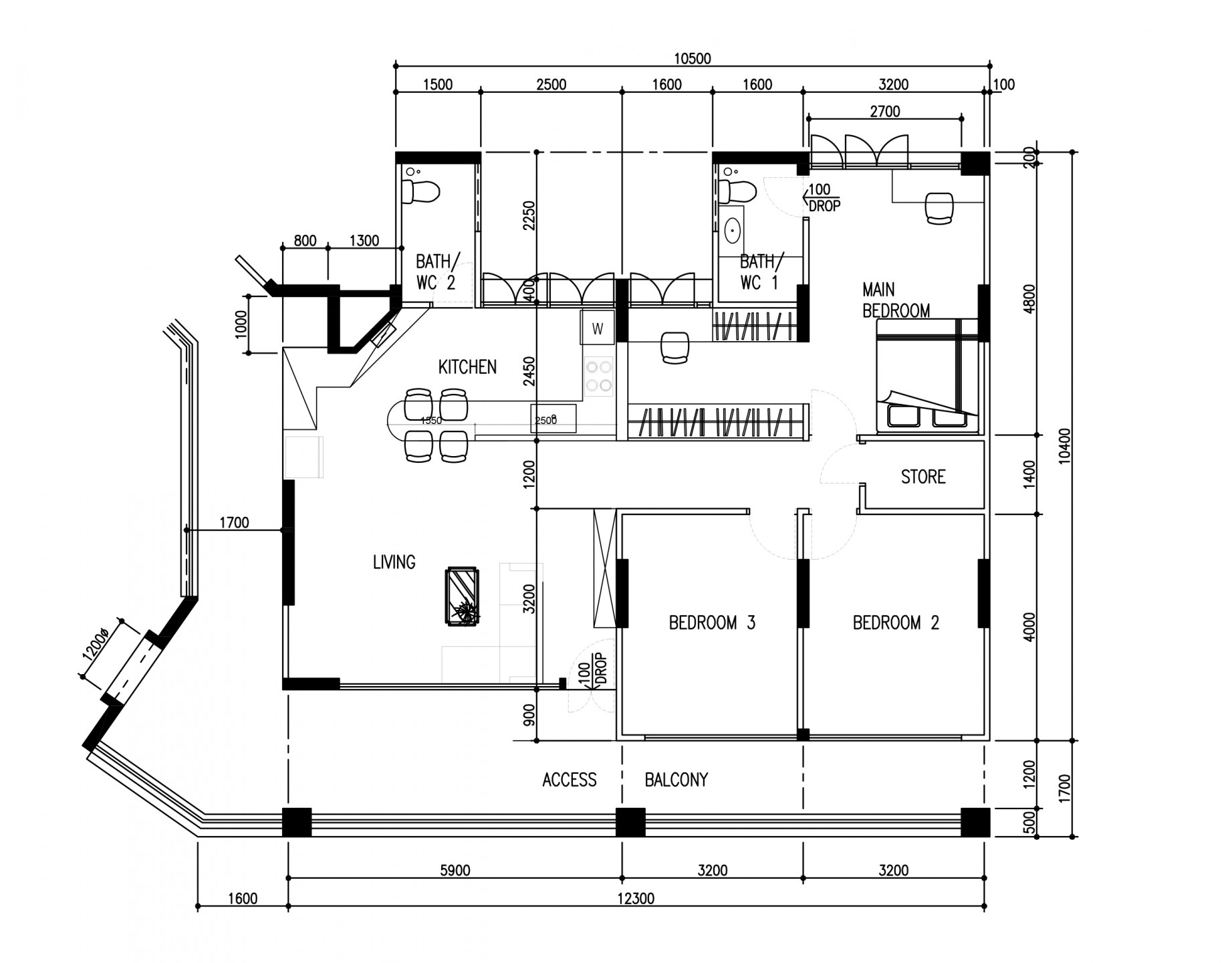 squarerooms ovon design tampines street 22 4 room hdb flat floor plan