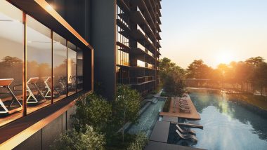 squarerooms kopar at newton development property apartments gym infinity pool view