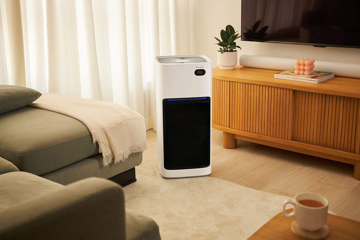 squarerooms futur living luna uv air purifier living room