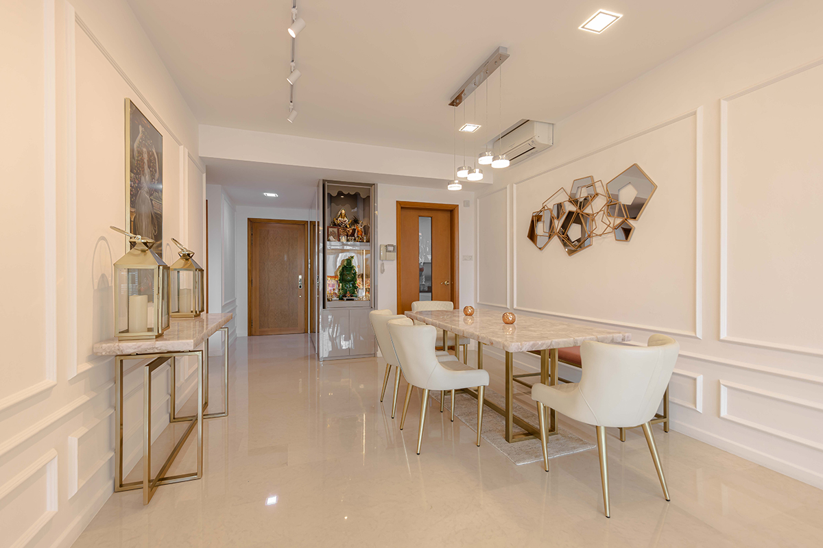 squarerooms renozone condo unit condominium renovation interior design luxury style dining room area