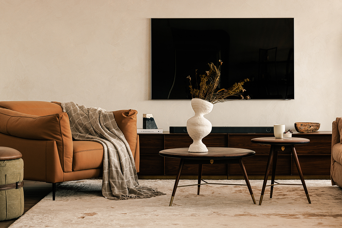 squarerooms oblivion lab executive hdb flat tampines contemporary style minimalist warm colour palette living room