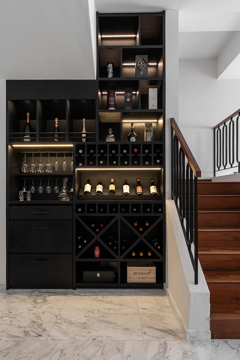 squarerooms rubiks studio home renovation interior design historical house joo chiat wine cabinet kitchen stairs