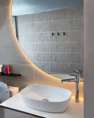 blend by imc bathroom design curved mirror with light