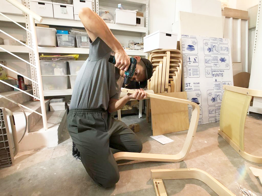 lekker architects prototyping ikea chair hack upcycling changing disability dementia friendly design