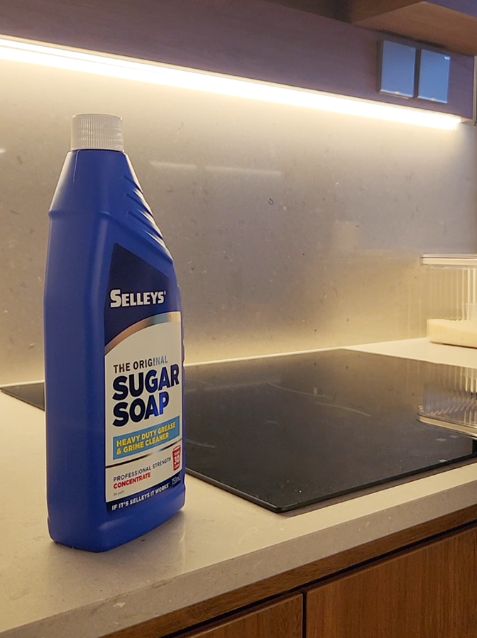 selleys liquid sugar soap detergent cleaner on kitchen counter
