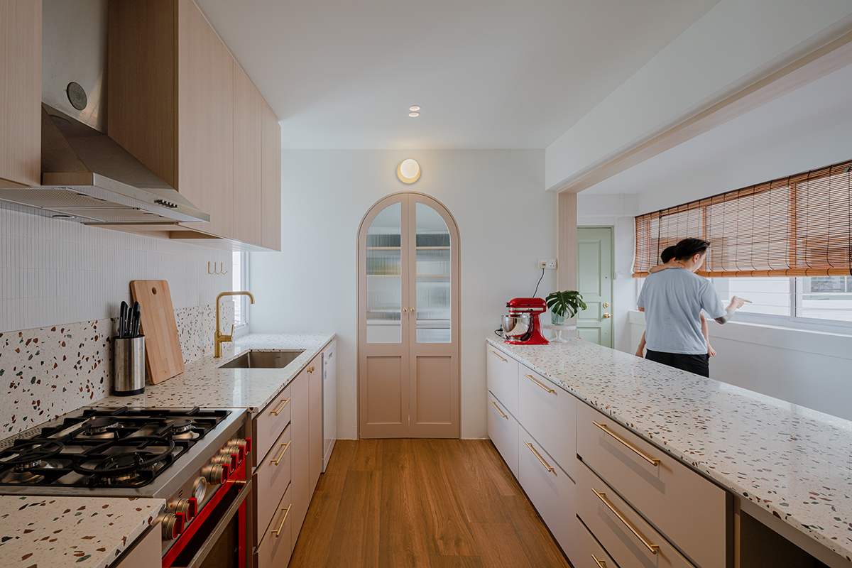 myoldnewflat house interior 5 room hdb flat insightout studio design renovation kitchen arched door