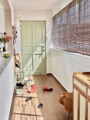 myoldnewflat house interior 5 room hdb flat insightout studio design renovation entryway entrance green front door