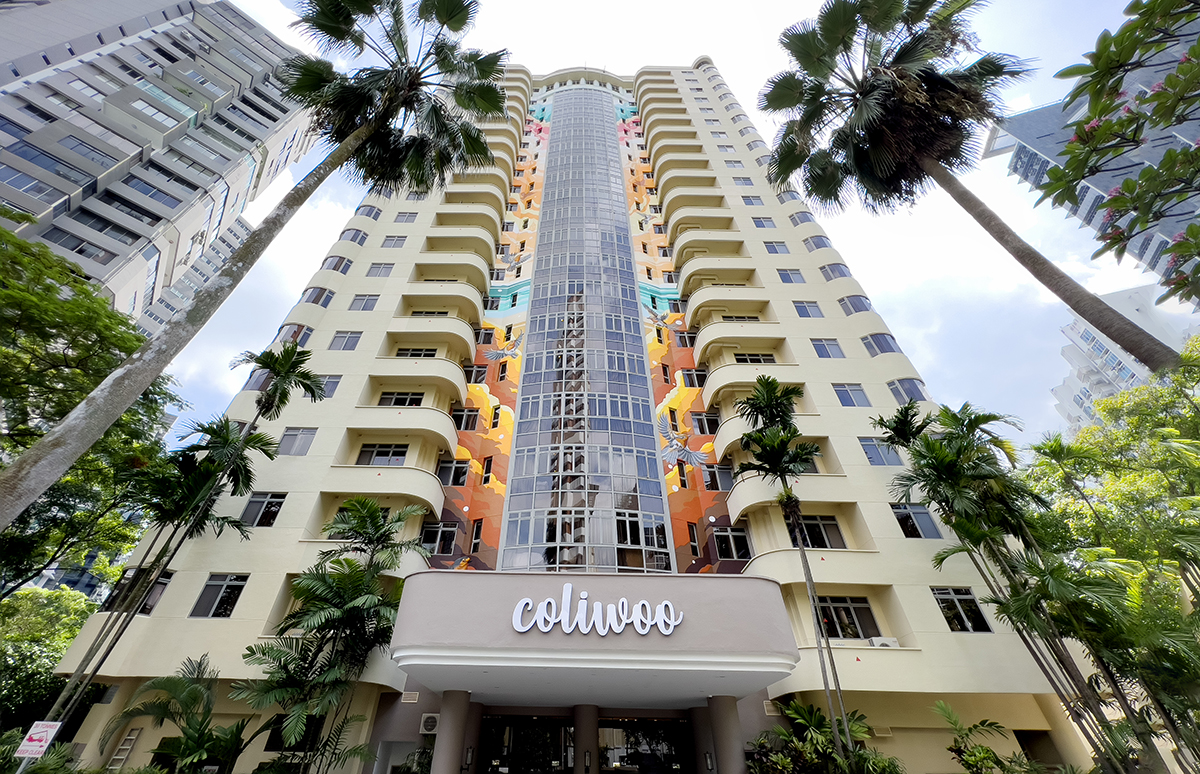 coliwoo orchard service apartment singapore front facade building
