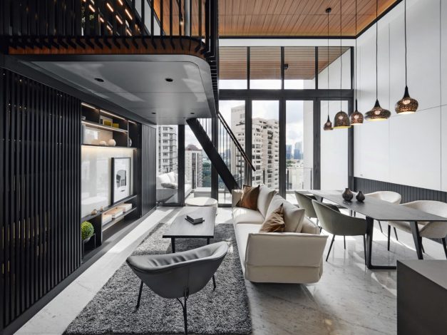 Industrial Penthouse Apartments With Unique Architectural Features And Luxury Finishes photo